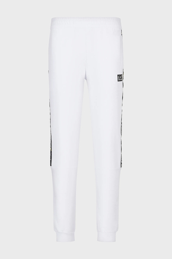 EA7 Pamuklu Regular Fit Cepli Jogger Spor Erkek Pantolon 3RPP58 PJ05Z 1100 BEYAZ - 4