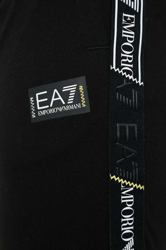 EA7 Pamuklu Regular Fit Cepli Jogger Spor Erkek Pantolon 3RPP58 PJ05Z 1200 SİYAH - 4