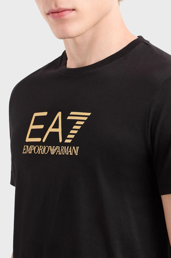 EA7 Pamuklu Regular Fit Erkek T Shirt 7M000007 AF10170 UC001 SİYAH - 4