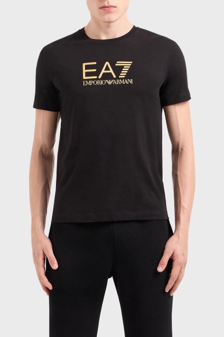 EA7 Pamuklu Regular Fit Erkek T Shirt 7M000007 AF10170 UC001 SİYAH - 1