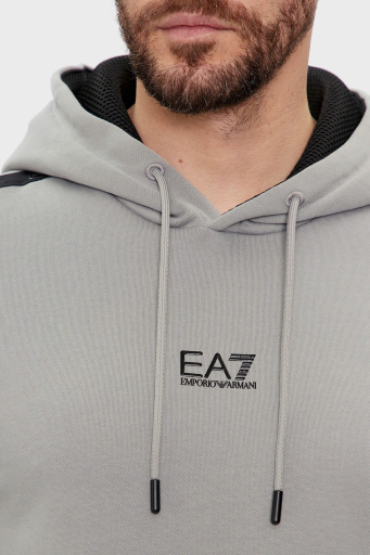 EA7 Pamuklu Regular Fit Kapüşolu Erkek Sweat 3DPM59 PJ07Z 1923 GRİ - 8