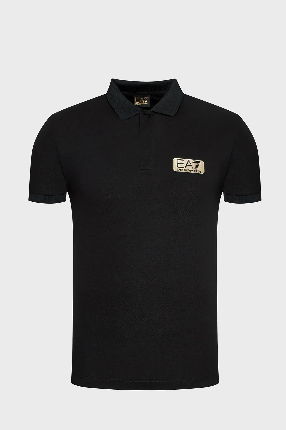 EA7 Pamuklu Regular Fit T Shirt Erkek Polo 3LPF09 PJ5AZ 1200 SİYAH