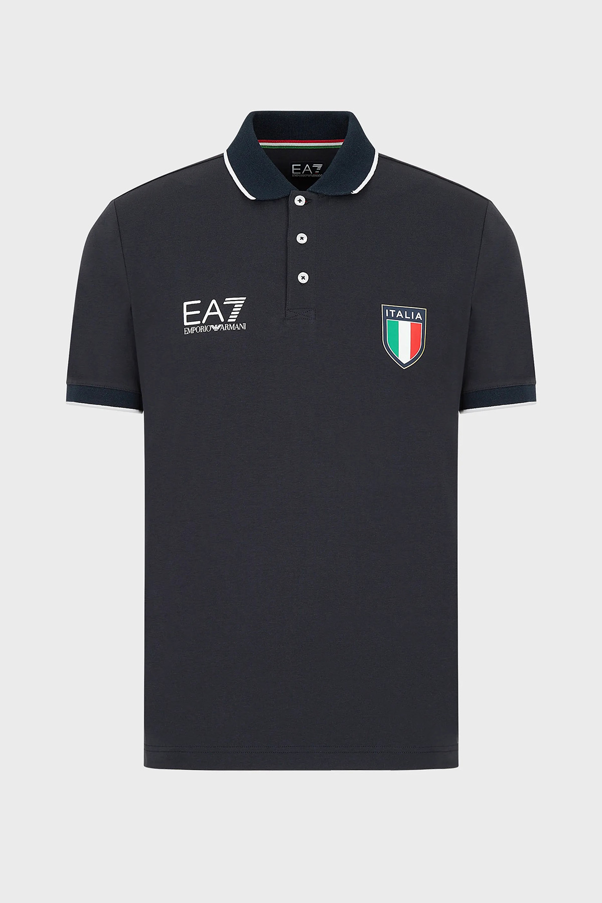 EA7 Pamuklu Relaxed Fit Düğmeli Erkek Polo T Shirt 8NPFC0 PCA2Z 1578 LACİVERT