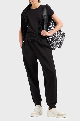 EA7 Pamuklu Relaxed Fit Jogger Bayan Pantolon 7W000008 AF10195 UC001 SİYAH - 1