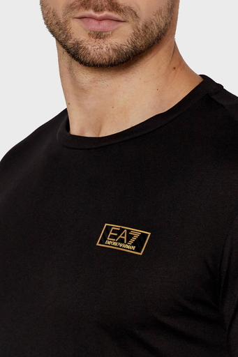 EA7 Pamuklu Slim Fit Bisiklet Yaka Uzun Kollu Erkek T Shirt 7M000008 AF10170 UC001 SİYAH - 8