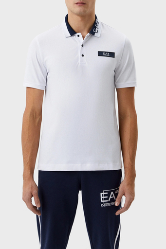 EA7 Pamuklu Slim Fit Düğmeli Erkek Polo T Shirt 3RPF09 PJ04Z 1100 BEYAZ - 1
