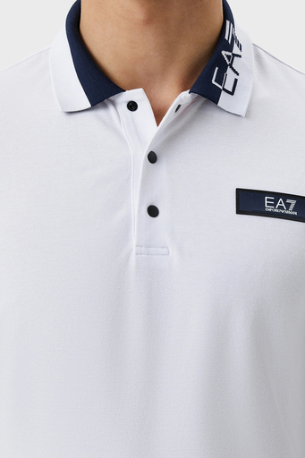 EA7 Pamuklu Slim Fit Düğmeli Erkek Polo T Shirt 3RPF09 PJ04Z 1100 BEYAZ - 3