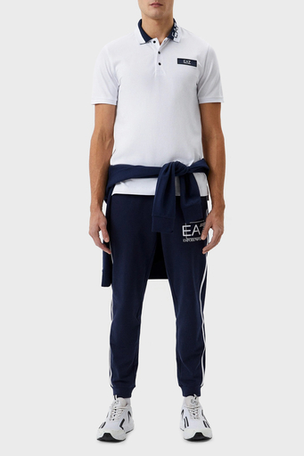 EA7 Pamuklu Slim Fit Düğmeli Erkek Polo T Shirt 3RPF09 PJ04Z 1100 BEYAZ - 4