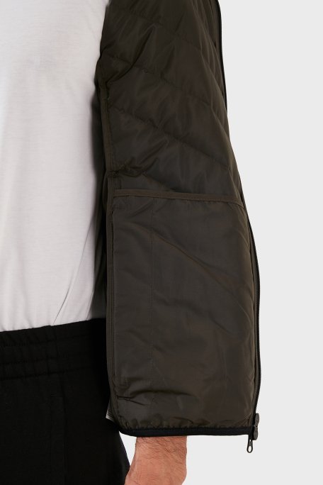 EA7 Regular Fit Cepli Ördek ve Kuş Tüyü Dolgulu Dik Yaka Erkek Yelek 8NPQ03 PNE1Z 1866 HAKİ - 5