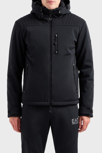EA7 Regular Fit Çıkarılabilir Kapüşonlu Erkek Mont 6DPG12 PN8HZ 1200 SİYAH - 11