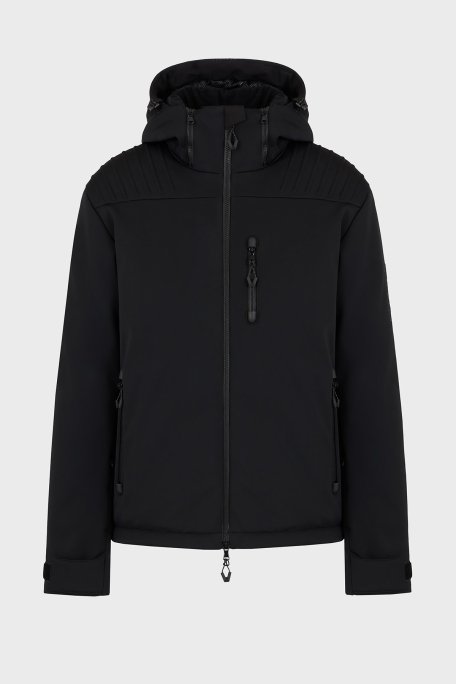 EA7 Regular Fit Çıkarılabilir Kapüşonlu Erkek Mont 6DPG12 PN8HZ 1200 SİYAH - 5