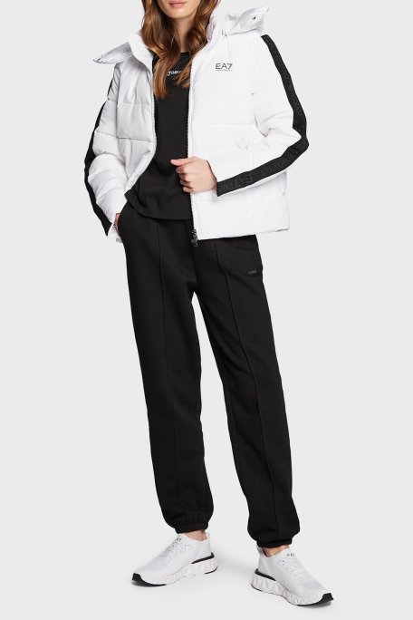 EA7 Regular Fit Çıkarılabilir Kapüşonlu Şişme Bayan Mont 6LTB18 TN8AZ 1100 BEYAZ - 2