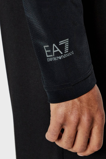 EA7 Regular Fit Dik Yaka Fermuarlı Erkek Sweat 6DPMC5 PJJFZ 1200 SİYAH - 4