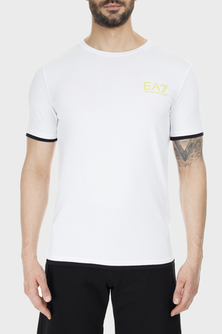 EA7 - EA7 Regular Fit Erkek T Shirt S 6GPT02 PJ03Z 1100 BEYAZ