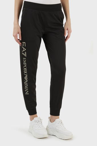 EA7 Regular Fit Fermuarlı Kapüşonlu Bayan Eşofman Takımı 6LTV62 TJ26Z 0200 SİYAH - 12
