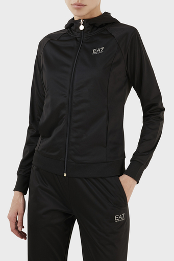 EA7 Regular Fit Fermuarlı Kapüşonlu Bayan Eşofman Takımı 6LTV62 TJ26Z 0200 SİYAH - 17