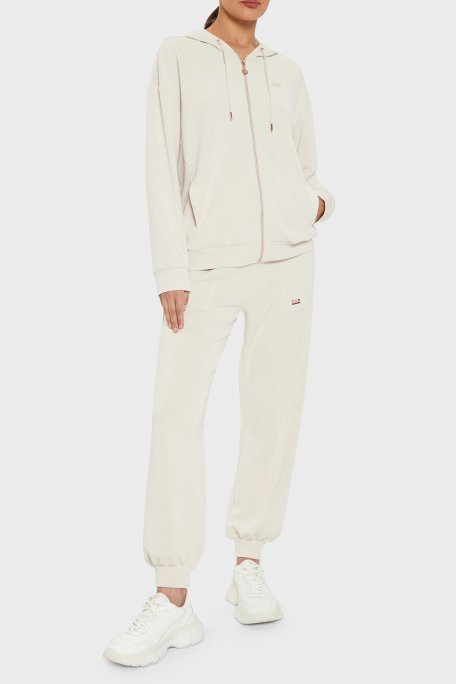 EA7 Regular Fit Kapüşonlu Fermuarlı Bayan Sweat 6DTM08 TJZBZ 1120 BEYAZ - 2