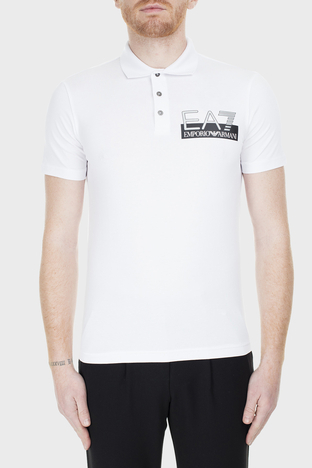 EA7 - EA7 Regular Fit T Shirt Erkek Polo S 6GPF16 PJ03Z 1100 BEYAZ