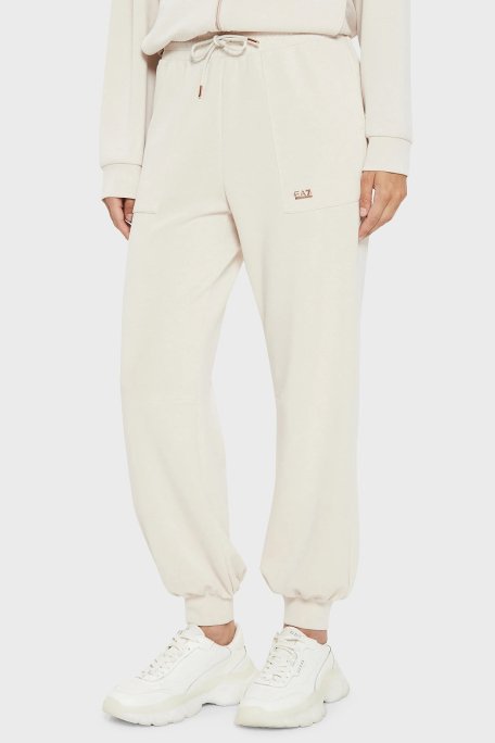 EA7 Relaxed Fit Cepli Jogger Bayan Pantolon 6DTP61 TJZBZ 1120 BEYAZ - 1