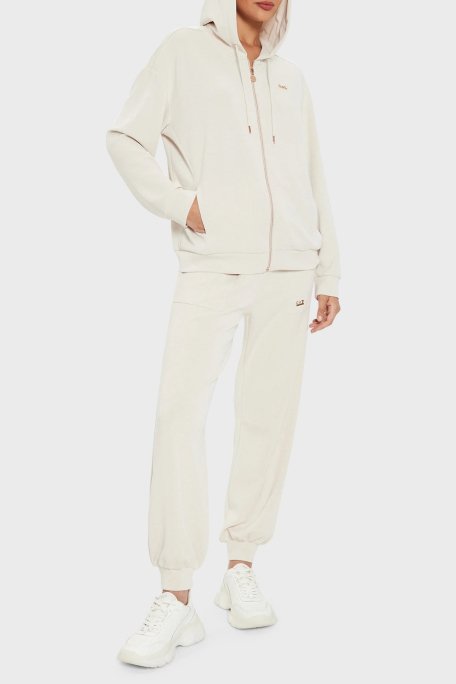 EA7 Relaxed Fit Cepli Jogger Bayan Pantolon 6DTP61 TJZBZ 1120 BEYAZ - 2