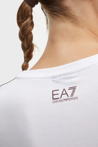 EA7 Slim Fit Bisiklet Yaka Bayan T Shirt 6DTT03 TJKUZ 1100 BEYAZ - 3