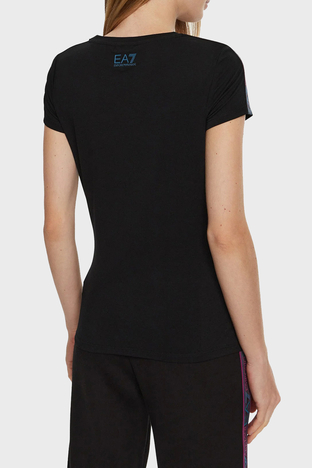 EA7 - EA7 Slim Fit Bisiklet Yaka Bayan T Shirt 6DTT03 TJKUZ 1200 SİYAH (1)