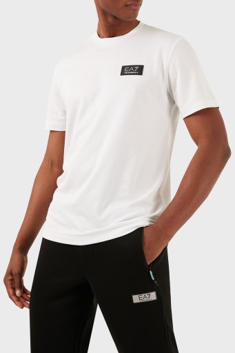 EA7 Slim Fit Bisiklet Yaka Erkek T Shirt 3DPT72 PJUJZ 1100 BEYAZ - 1