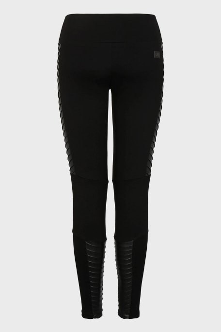 EA7 Slim Fit Viskon Karışımlı Kışlık Bayan Tayt 6RTP73 TJRLZ 1200 SİYAH - 5