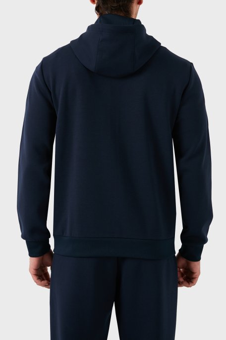 EA7 Streç Logolu Kapüşonlu Erkek Sweat 6DPM91 PJZZZ 1576 LACİVERT - 3