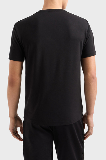 EA7 Streç Logolu Slim Fit Bisiklet Yaka Erkek T Shirt 7M000299 AF13739 UC001 SİYAH
