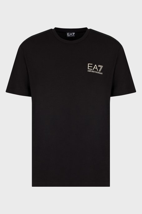EA7 Streç Logolu Slim Fit Bisiklet Yaka Erkek T Shirt 7M000299 AF13739 UC001 SİYAH - 5