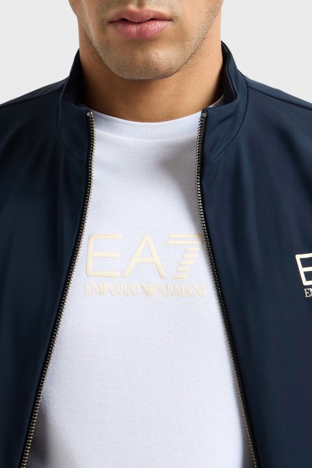 EA7 Streç Logolu Slim Fit Bisiklet Yaka Erkek T Shirt 7M000301 AF13739 U0002 BEYAZ - 4
