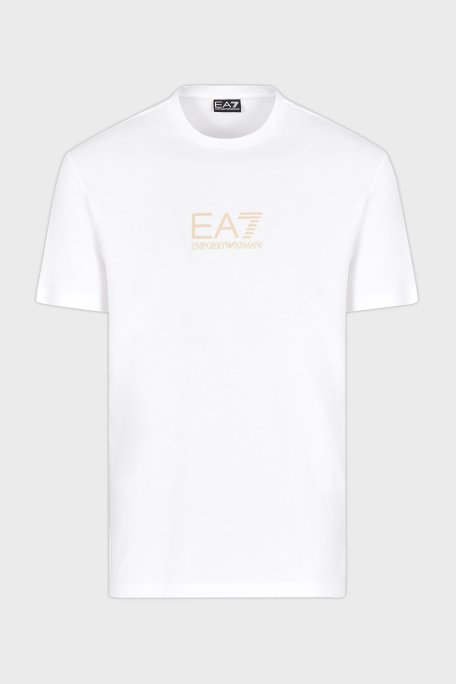 EA7 Streç Logolu Slim Fit Bisiklet Yaka Erkek T Shirt 7M000301 AF13739 U0002 BEYAZ - 5