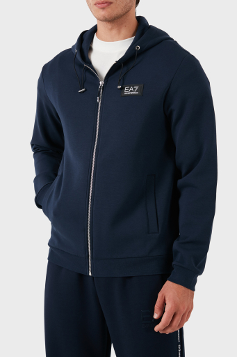 EA7 Streç Pamuklu Kapüşonlu Regular Fit Erkek Sweat 3DPM82 PJUEZ 1554 LACİVERT - 7
