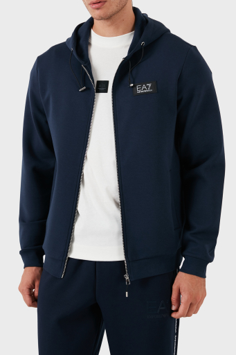 EA7 Streç Pamuklu Kapüşonlu Regular Fit Erkek Sweat 3DPM82 PJUEZ 1554 LACİVERT - 8