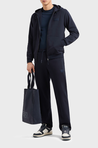 EA7 Streç Pamuklu Regular Fit Kapüşonlu Erkek Sweat 7M000094 AF12116 UB102 LACİVERT - 3