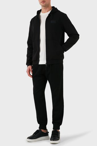 EA7 Streç Pamuklu Regular Fit Kapüşonlu Erkek Sweat 7M000094 AF12116 UC001 SİYAH - 3