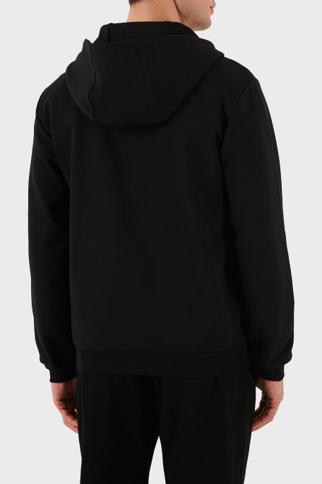 EA7 Streç Pamuklu Regular Fit Kapüşonlu Erkek Sweat 7M000094 AF12116 UC001 SİYAH - 3
