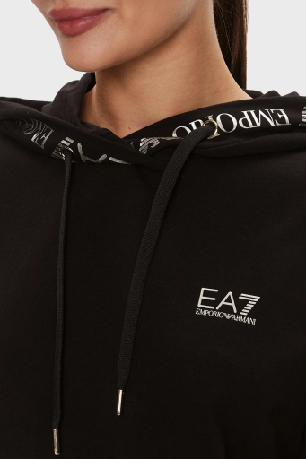 EA7 Streç Pamuklu Regular Fit Logolu Bayan Eşofman Takımı 8NTV52 TJTXZ 0200 SİYAH - 9