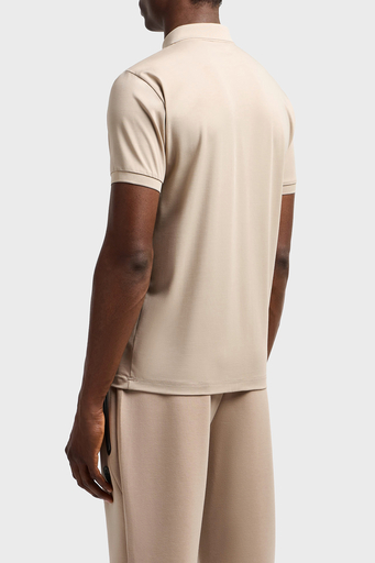 EA7 Streç Slim Fit Fermuarlı Erkek Polo Yaka T Shirt 8NPF13 PJRGZ U6155 BEJ