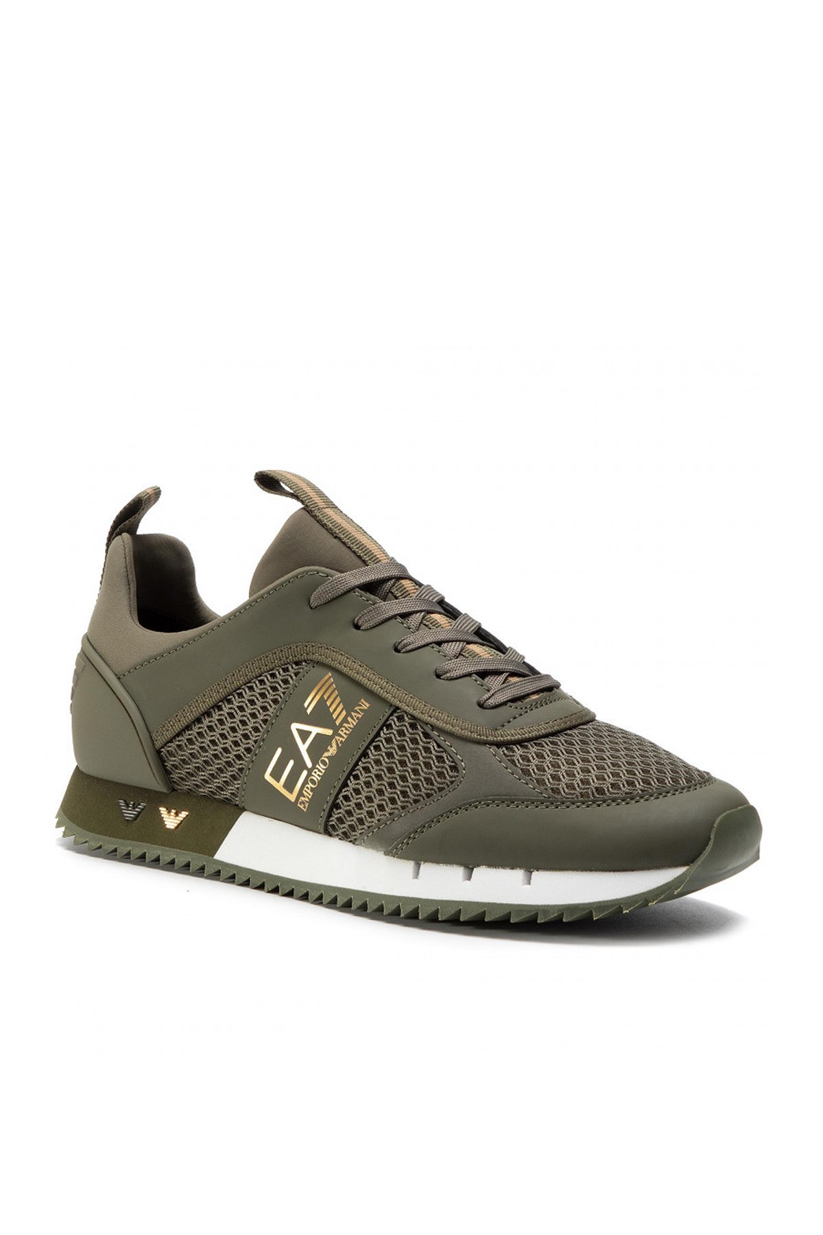 EA7 Marka Logolu Sneaker Unisex Ayakkabı X8X027 XK050 N247 HAKİ