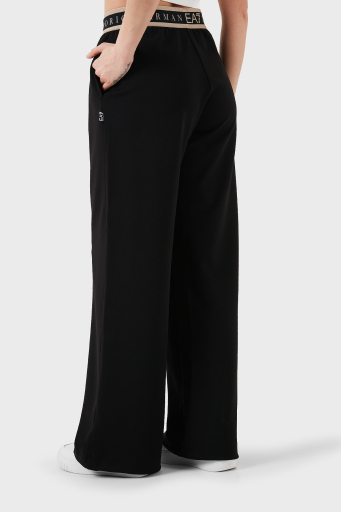 EA7 Wide Leg Yüksek Bel Bol Paça Logolu Bayan Pantolon 7W000281 AF12501 UC001 SİYAH - 9