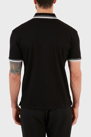 Emporio Armani - Emporio Armani % 100 Pamuk Düğmeli T Shirt Erkek Polo 3K1FL8 1JTKZ 0999 SİYAH (1)
