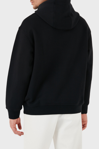 Emporio Armani % 100 Pamuk Logolu Regular Fit Kapüşonlu Erkek Sweat 6D1M93 1JTAZ 0037 SİYAH - 9