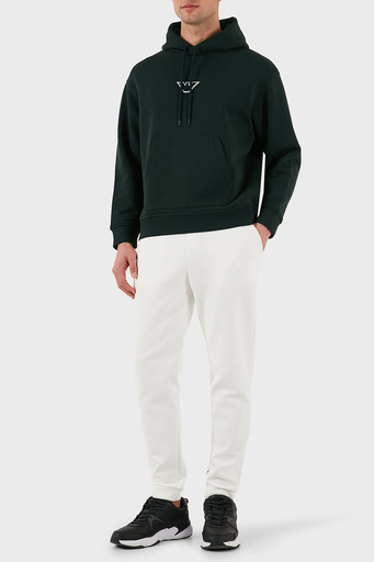 Emporio Armani % 100 Pamuk Logolu Regular Fit Kapüşonlu Erkek Sweat 6D1M93 1JTAZ 0559 HAKİ - 3