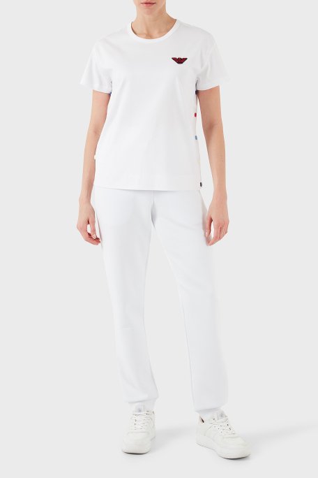 Emporio Armani % 100 Pamuk Regular Fit Bisiklet Yaka Bayan T Shirt 6D2M8I 2JKAZ 0100 BEYAZ - 2