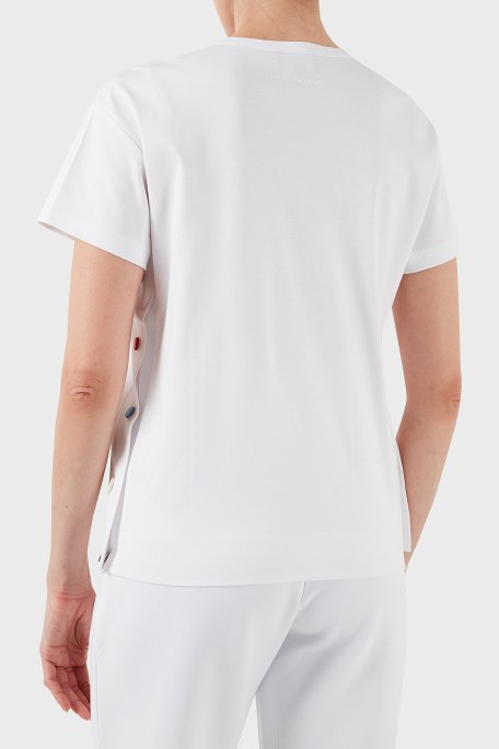 Emporio Armani % 100 Pamuk Regular Fit Bisiklet Yaka Bayan T Shirt 6D2M8I 2JKAZ 0100 BEYAZ - 3
