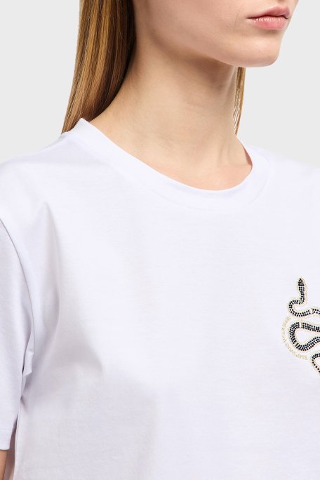Emporio Armani % 100 Pamuk Regular Fit Bisiklet Yaka Bayan T Shirt EW001169 AF10003 U0001 BEYAZ - 9