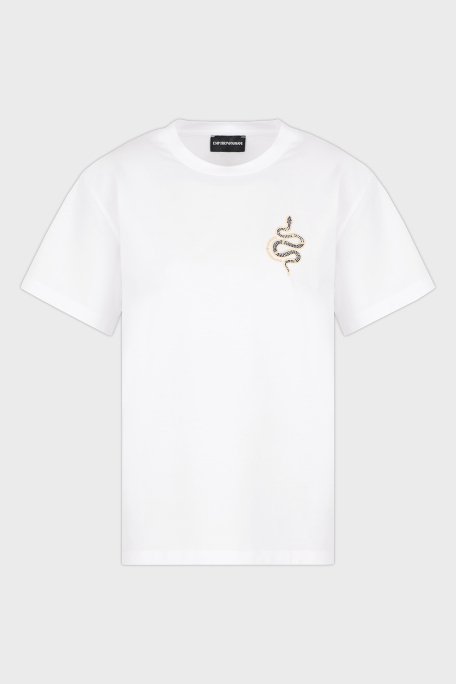 Emporio Armani % 100 Pamuk Regular Fit Bisiklet Yaka Bayan T Shirt EW001169 AF10003 U0001 BEYAZ - 10
