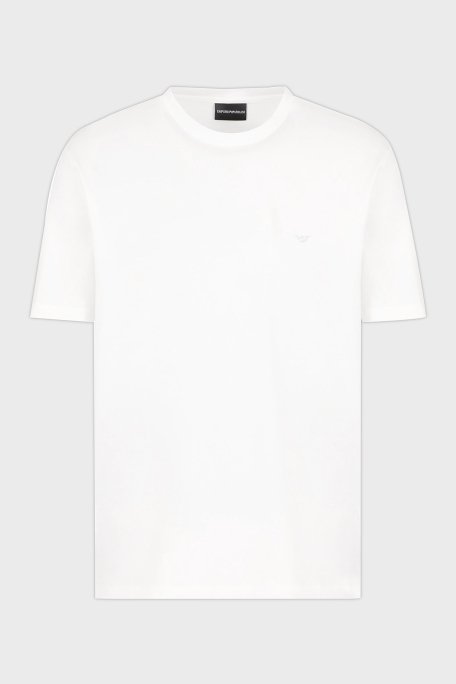 Emporio Armani % 100 Pamuk Regular Fit Bisiklet Yaka Erkek T Shirt EM000983 AF13669 U0003 BEYAZ - 4